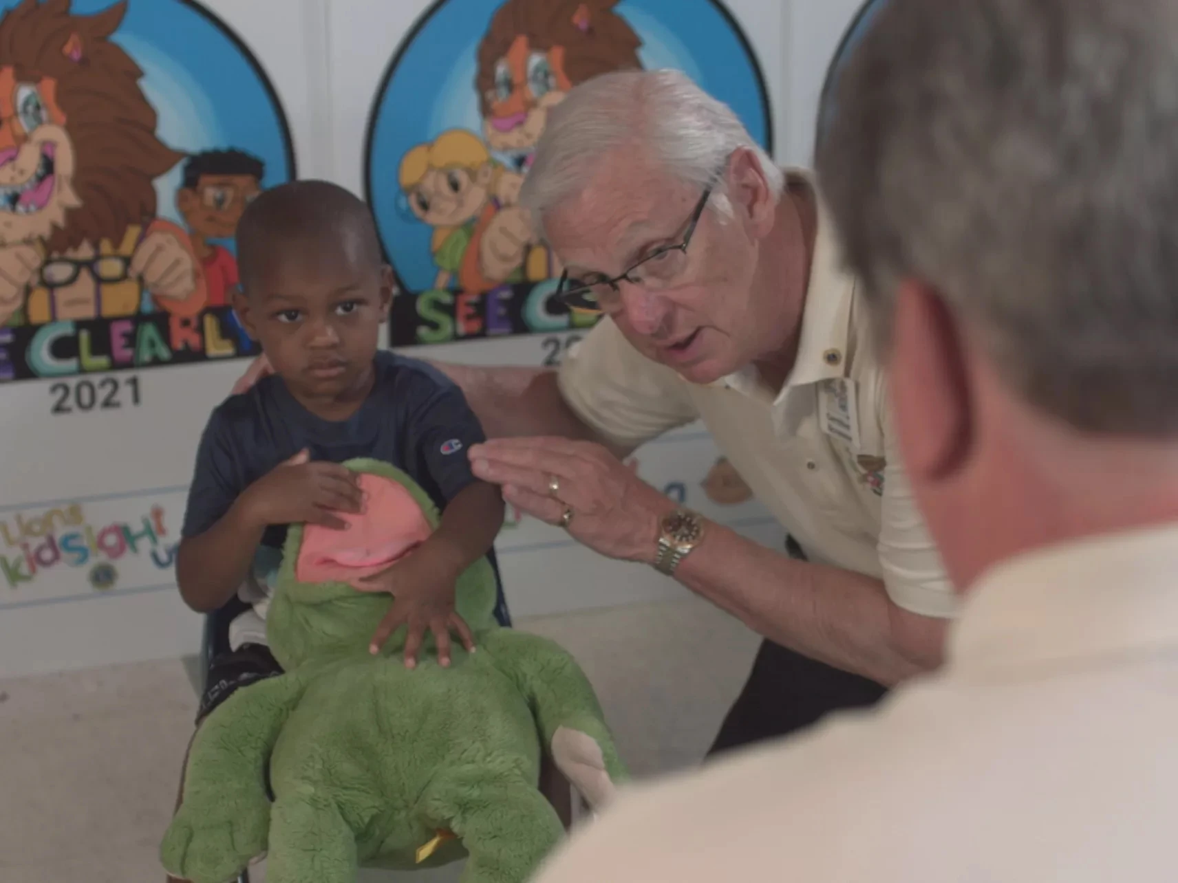 Dr. Cordes with a child